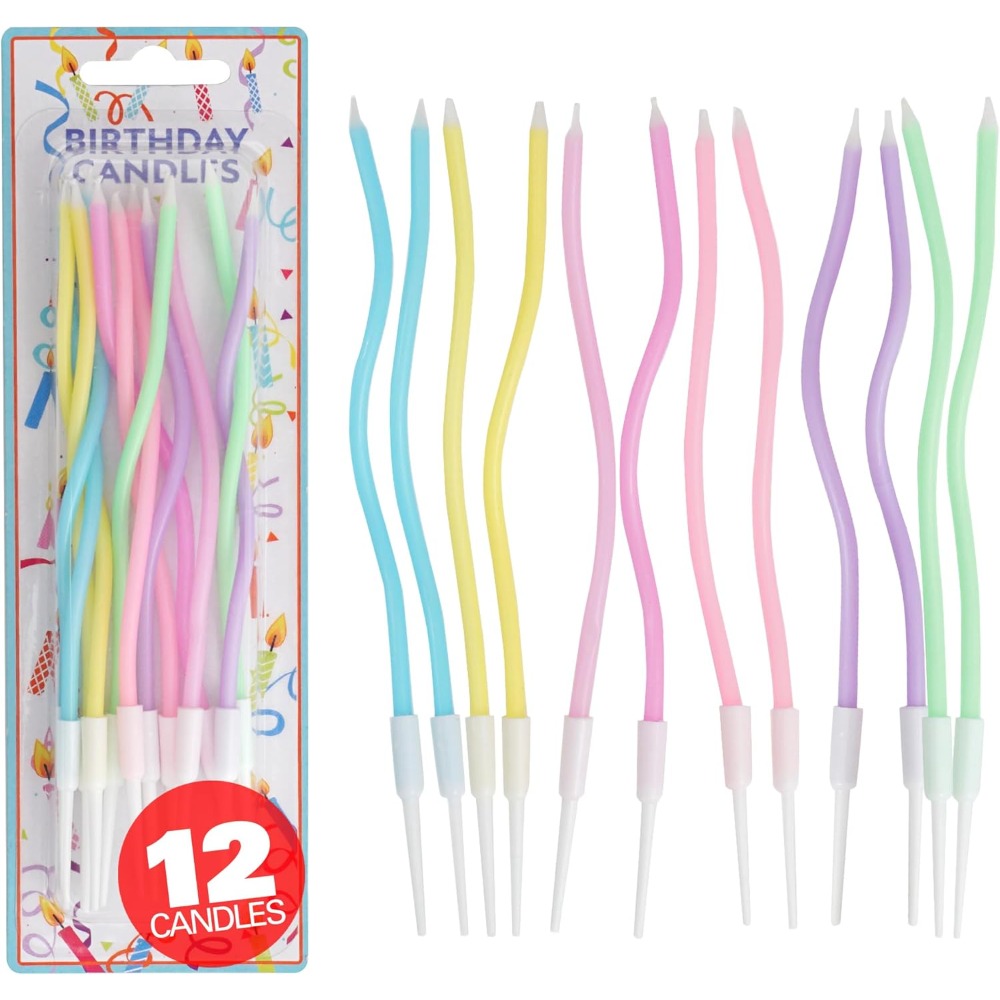 Candle Supplies In - Zestaw 12 światełek urodzinowych w kształcie