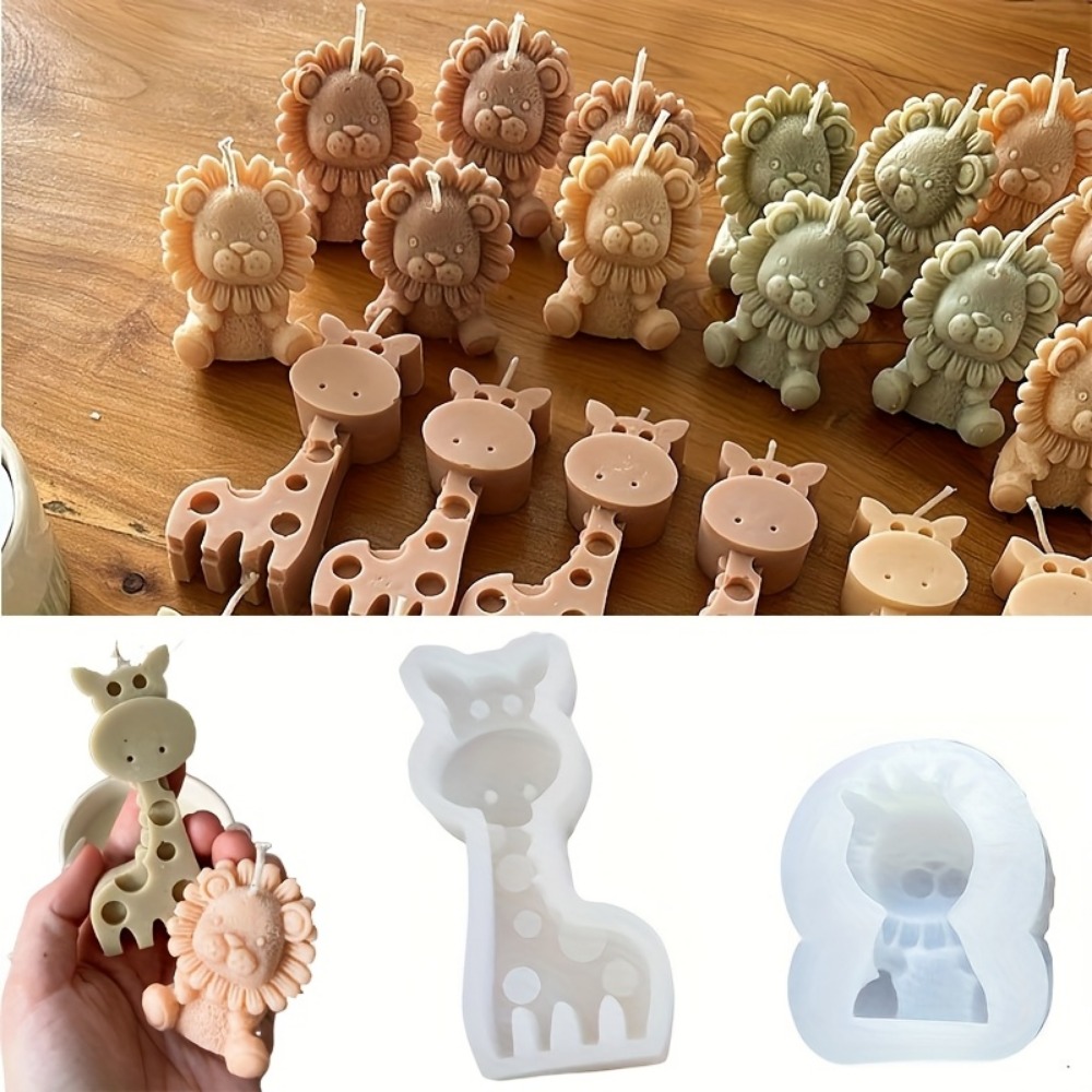 Candle Fragrance Supplies - Forma silikonowa w kształcie lwa i